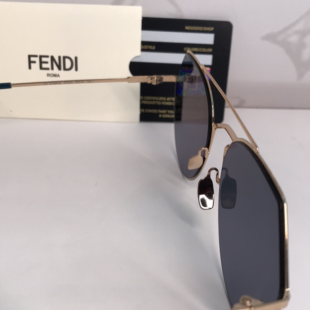 Fendi FF0194/S 0002A Blue Square Sunglasses – Women’s Luxury Eyewear - Picture 13 of 15